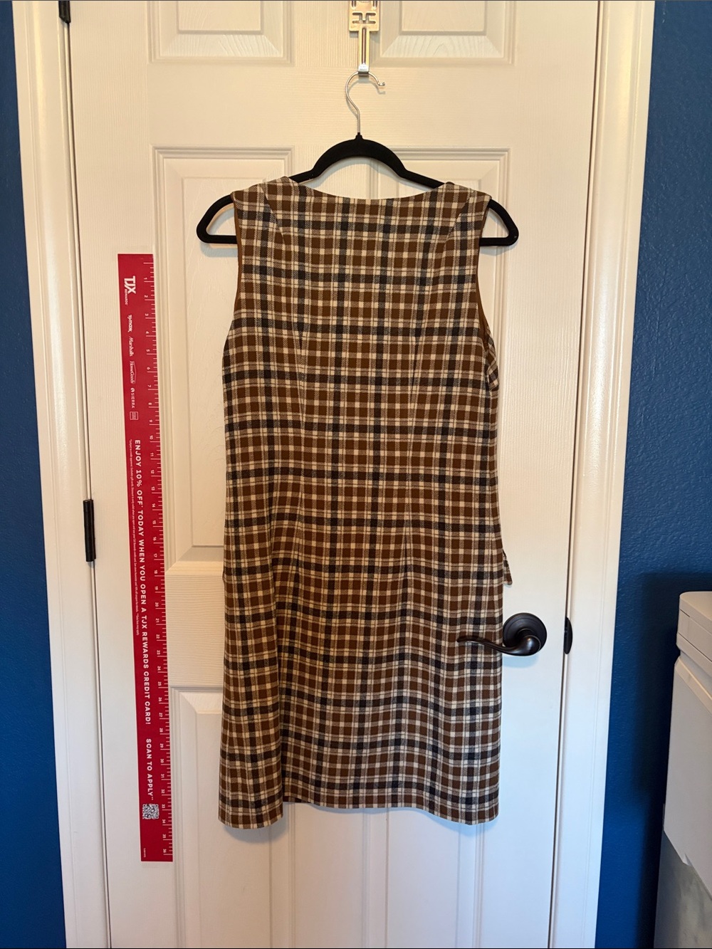 Vintage Pendleton Women’s Brown Plaid Wool Dress - Picture 5 of 6
